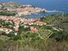 View of Collioure from the hills behind the town