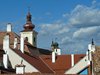 Rooftops and domes on the skyline in Sibiu 