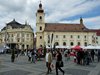 The main square and clock tower in Sibiu 